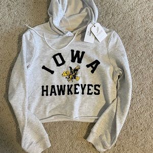 iowa hawkeyes cropped hoodie